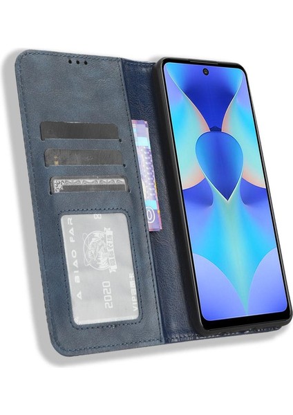 Tecno Spark 10 Pro Cüzdan Manyetik Kapatma Pu Deri Için Kılıf (Yurt Dışından)