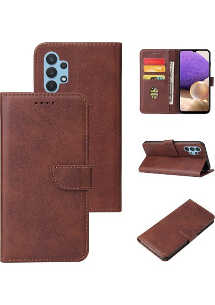 Samsung Galaxy A32 5g Kart Ekleme Deri Folio Flip Case ile (Yurt Dışından)
