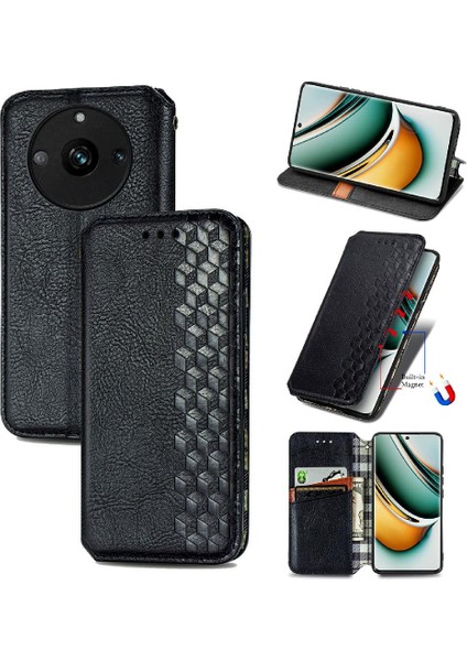 Oppo Realme 11 Pro Için Kılıf Zarif Iş Cüzdan Fonksiyonu Deri (Yurt Dışından)