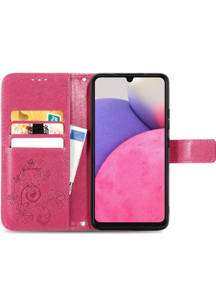 Samsung Galaxy A33 5g Deri Kılıf Dört Yapraklı Yonca Kısa Kayış (Yurt Dışından) fırsatları