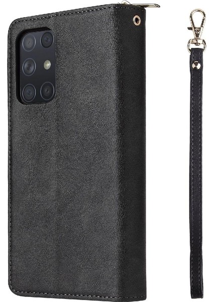 Samsung Galaxy A72 5g Için Kılıf El Kayışı Kart Tutucu Kılıf ile Kapak Çevirin (Yurt Dışından) modelleri