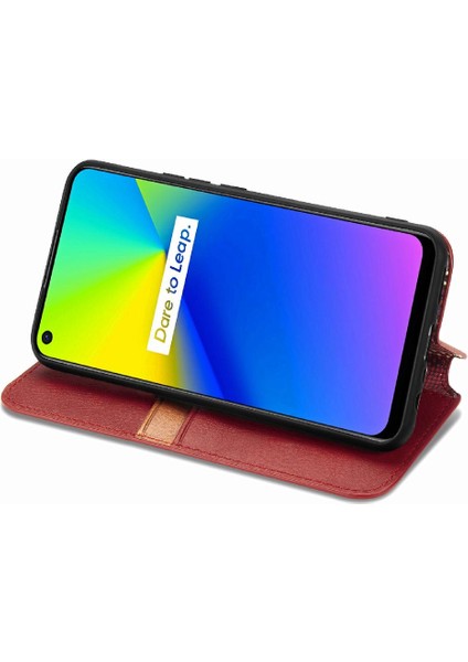 Oppo Realme C17 Flip Kapak Kılıf Cüzdan Fonksiyonu Iş Için Kılıf (Yurt Dışından)