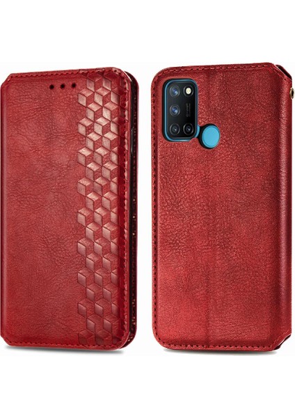 Oppo Realme C17 Flip Kapak Kılıf Cüzdan Fonksiyonu Iş Için Kılıf (Yurt Dışından)