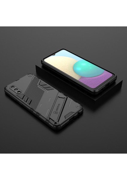 Samsung Galaxy A02 Kickstand Koruyucu Kapak Sağlam Askeri Kılıf (Yurt Dışından) indirimleri