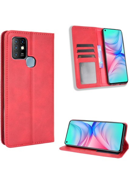 Infinix Sıcak 10 Cüzdan Manyetik Kapatma Pu Deri Için Kılıf (Yurt Dışından)