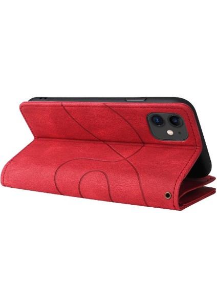 IPhone 11 Için Kılıf Fermuar Cüzdan Tarzı Kart Yuvası ile Iki Renkli Dikiş (Yurt Dışından) fırsatları