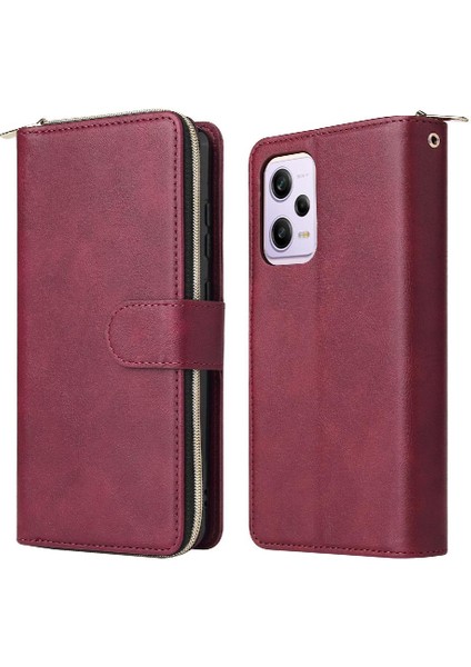 Xiaomi Redmi Not 12 Pro Için Kılıf Kapak Çevirin Cüzdan Kılıf 9 Kart Yuvaları ile (Yurt Dışından)