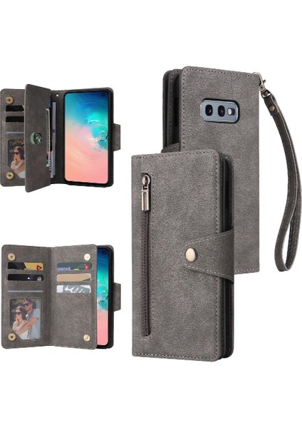 Samsung Galaxy S10E Fermuar Cüzdan Kapak Kart Tutucu El ile (Yurt Dışından)