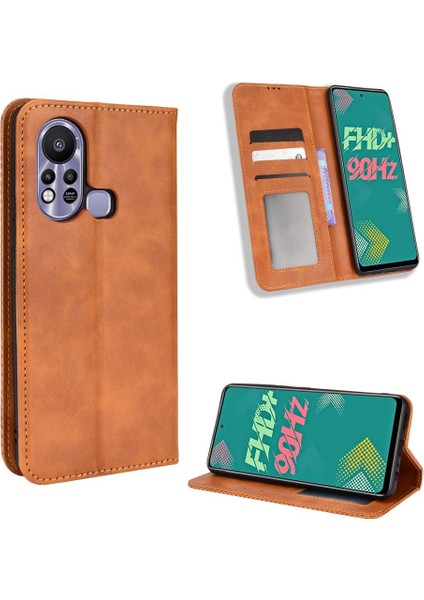 Infinix Sıcak 11S Cüzdan Manyetik Kapatma Pu Deri Kılıf (Yurt Dışından)