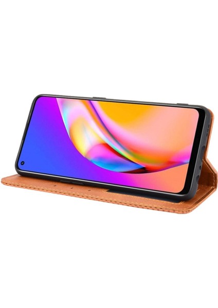 Colorful Shop Oppo A94 4g Pu Deri Manyetik Kapatma Cüzdan Için Kılıf (Yurt Dışından)