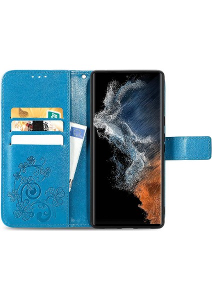 Samsung Galaxy S23 Ultra Flip Kapak Dört Yapraklı Yonca Zarif (Yurt Dışından) modelleri