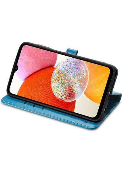 Colorful Shop Samsung Galaxy A14 4g Için Kılıf Deri Kılıf Kapak Çevirin Darbeye Karikatür (Yurt Dışından)