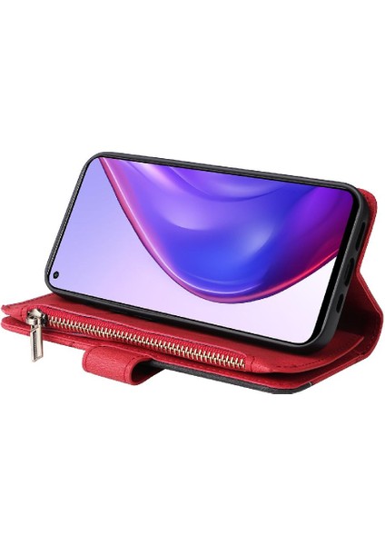 Xiaomi 10T/10T Pro Fermuar Cüzdan Tarzı ile Iki Renkli Dikiş (Yurt Dışından) fırsatları