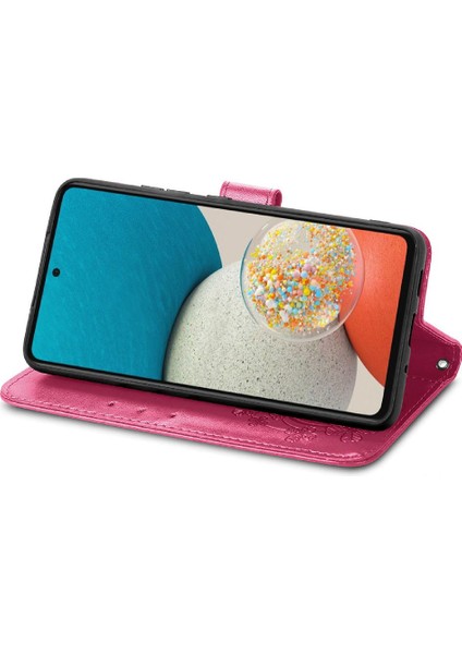 Samsung Galaxy A73 5g Dört Yapraklı Yonca Flip Kapak Zarif Kısa (Yurt Dışından) modelleri