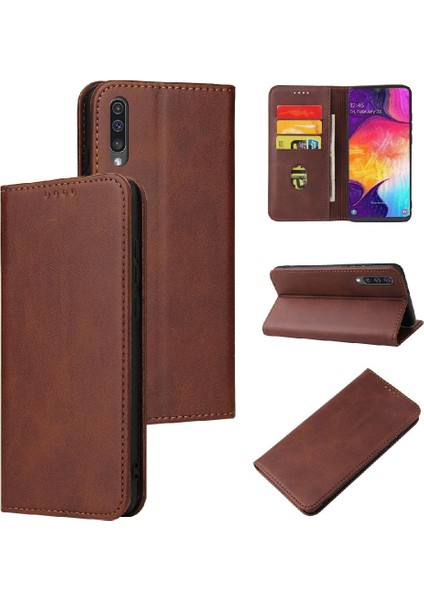 Colorful Shop Kart Sahibinin ile Samsung Galaxy A40 Deri Folio Flip Case Için Kılıf (Yurt Dışından)