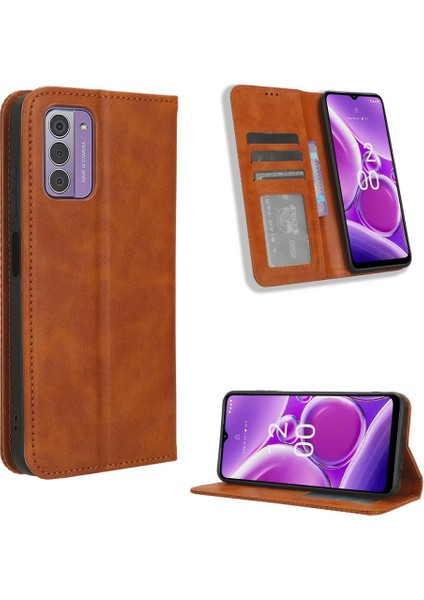 Nokia G42 5g Pu Deri Manyetik Kapatma Cüzdan Için Kılıf (Yurt Dışından)