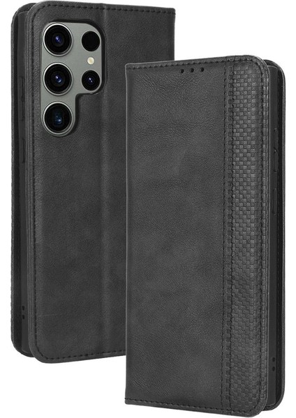 Samsung Galaxy S23 Ultra 5g Pu Deri Cüzdan Manyetik Kapatma (Yurt Dışından)