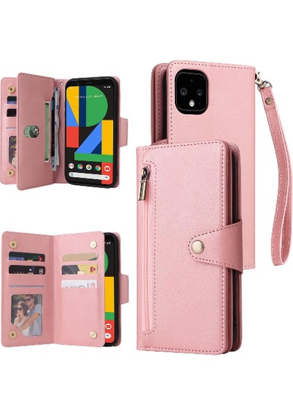 El Kayışı Kart Tutucu Fermuar Cüzdan Kapağı ile Google Piksel 4xl Için Kılıf (Yurt Dışından)
