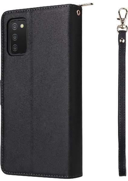 El Kayışı ile Samsung Galaxy A03S Için Kılıf Kapak Çevirin Kart Tutucu Cüzdan (Yurt Dışından) modelleri
