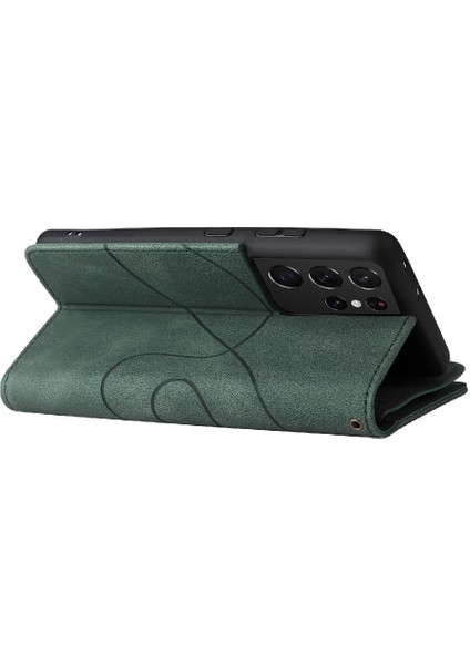 Samsung Galaxy S21 Ultra Iki Renkli Dikiş Fermuar Cüzdan Tarzı (Yurt Dışından) fırsatları