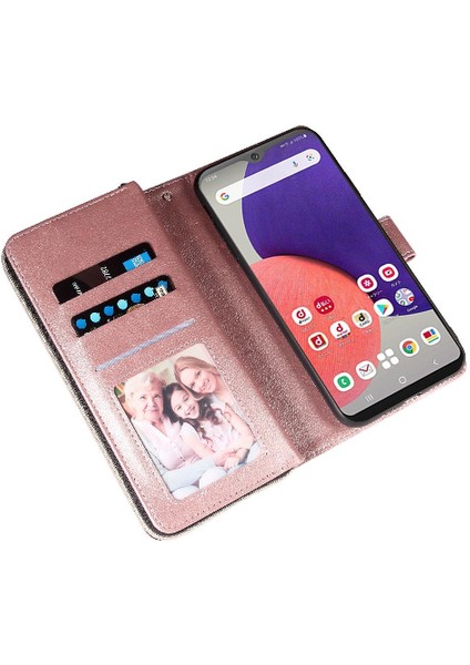 Samsung Galaxy A22E Fermuar Cep Kart Tutucu Cüzdan Kılıf 9 (Yurt Dışından)