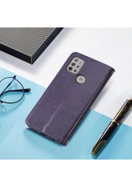 Motorola Moto G30 Deri Kılıf Kapak Kapak Kısa Kayış Zarif (Yurt Dışından) fırsatları