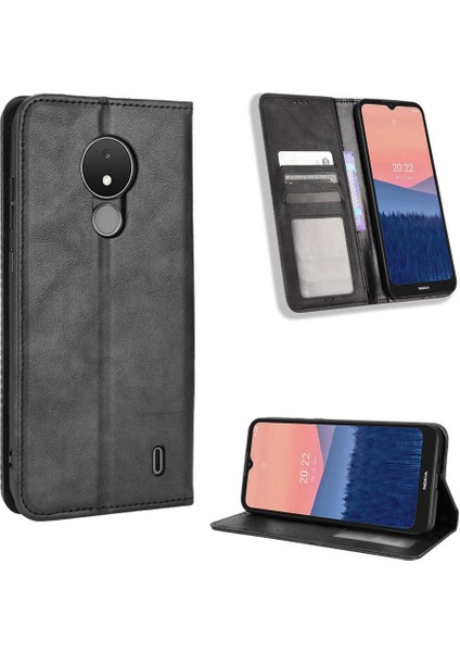 Nokia C21 Pu Deri Manyetik Kapatma Cüzdan Için Kılıf (Yurt Dışından)