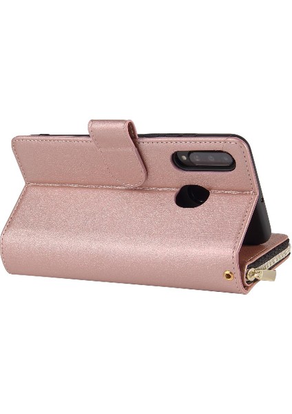 Huawei P30 Lite Için Kılıf ile 9 Kart Yuvaları ile Fermuarlı Cebi Cüzdan Durumda (Yurt Dışından)