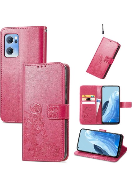 Oppo Case 7 5g Için Zarif Iş Çevirme Kapağı Dört Yapraklı Yonca (Yurt Dışından)