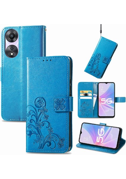 Oppo A78 Için Kılıf Kısa Kayış Zarif Iş Deri Kılıf Dört Yaprak (Yurt Dışından) fiyatları