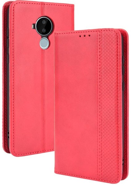 Nokia C30 Cüzdan Manyetik Kapatma Pu Deri Kılıf (Yurt Dışından)