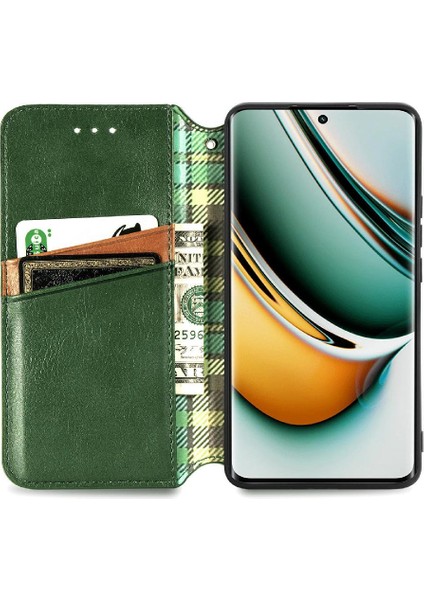 Oppo Realme 11 Pro Için Kılıf Zarif Iş Cüzdan Fonksiyonu Deri (Yurt Dışından)