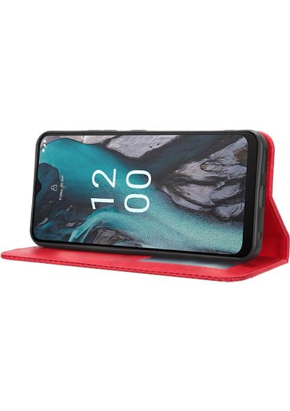 Nokia C22 Pu Deri Manyetik Kapatma Cüzdan Için Kılıf (Yurt Dışından)