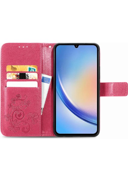 Samsung Galaxy A34 5g Zarif Iş Dört Yapraklı Yonca Flip Case (Yurt Dışından) indirimleri