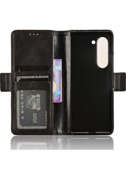 Samsung Galaxy Z Için Kılıf Fold 5 5g Pu Deri Manyetik Kapatma Cüzdan (Yurt Dışından) indirimleri