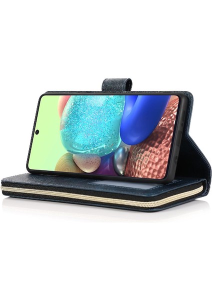 Samsung Galaxy A71 5g Fermuar Cep Cüzdan Kılıf 9 Kart Yuvaları ile (Yurt Dışından)