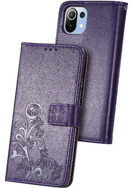 Xiaomi 11 Lite Için Kılıf Kapak Çevirin Kılıf Kısa Kayış Zarif Dört (Yurt Dışından) modelleri
