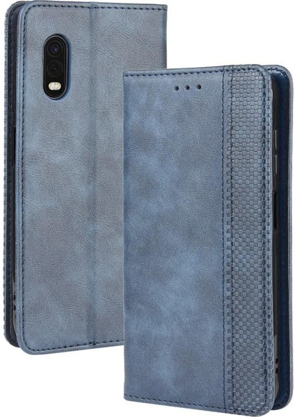 Samsung Galaxy Xcover Pro Manyetik Kapatma Cüzdan Pu Deri Kılıf (Yurt Dışından)