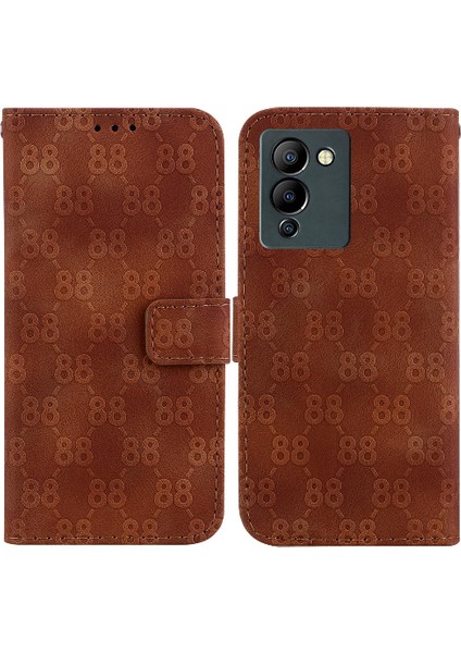 Infinix Not 12 G96 Için Telefon Kılıfı Pu Deri Cüzdan Kapak Kart Tutucu 8 (Yurt Dışından)