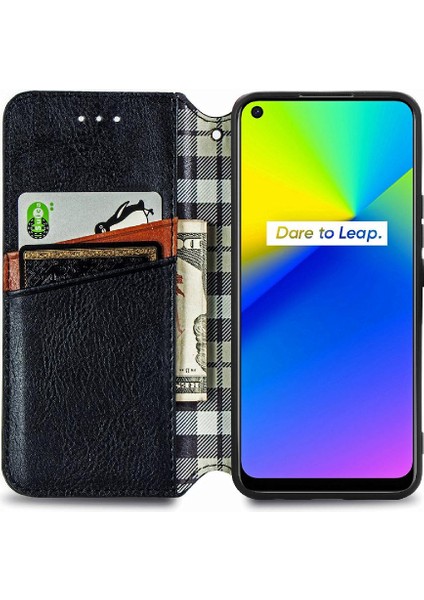 Oppo Realme C17 Flip Kapak Kılıf Cüzdan Fonksiyonu Iş Için Kılıf (Yurt Dışından)