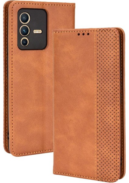 Vivo V23 5g Cüzdan Pu Deri Manyetik Kapatma Için Kılıf (Yurt Dışından)