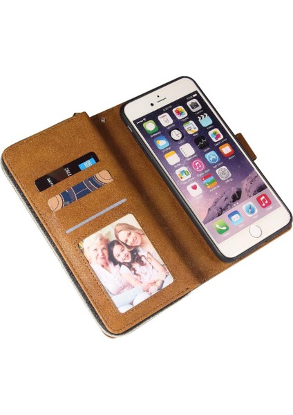 Iphone 6 Için Kılıf Artı/6s Artı Kart Tutucu ile El Kayışı Kapak Kılıfı (Yurt Dışından)