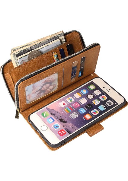 Iphone 6 Için Kılıf Artı/6s Artı Kart Tutucu ile El Kayışı Kapak Kılıfı (Yurt Dışından)