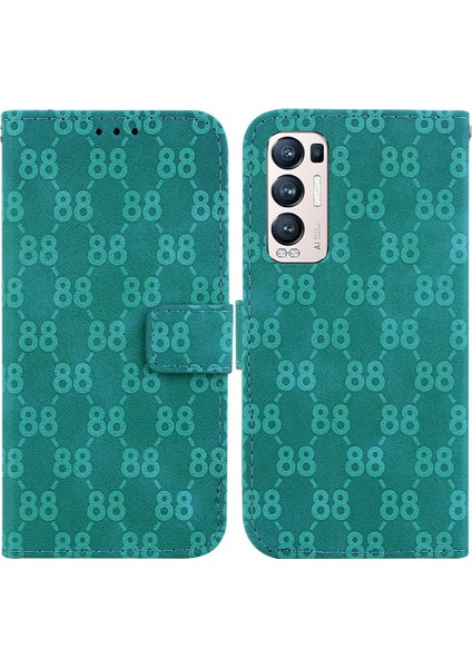 Oppo Phone 5 Pro Artı Cüzdan Kapak Için Telefon Kılıfı Çift 8 Kabartmalı Pu Kart (Yurt Dışından)