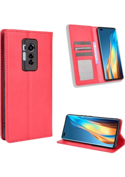Tecno Phantom x Manyetik Kapatma Cüzdan Pu Deri Için Kılıf (Yurt Dışından)