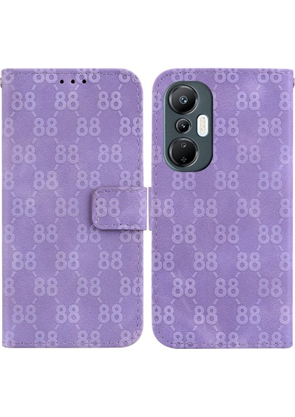 Infinix Sıcak 20S Için Telefon Kılıfı Kart Tutucu Cüzdan Kapak Çift 8 Kabartmalı (Yurt Dışından)