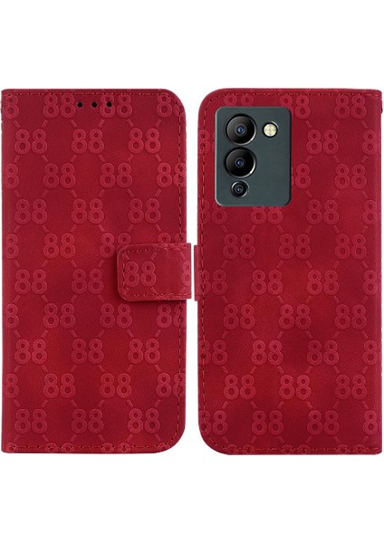Infinix Not 12 G96 Için Telefon Kılıfı Pu Deri Cüzdan Kapak Kart Tutucu 8 (Yurt Dışından)