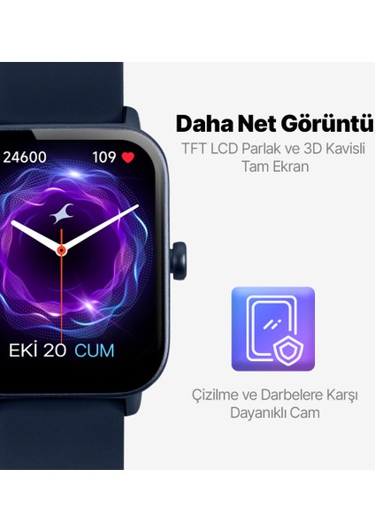 Tempus 46MM Tft Ekranlı Dikdörtgen Kasa Akıllı Saat