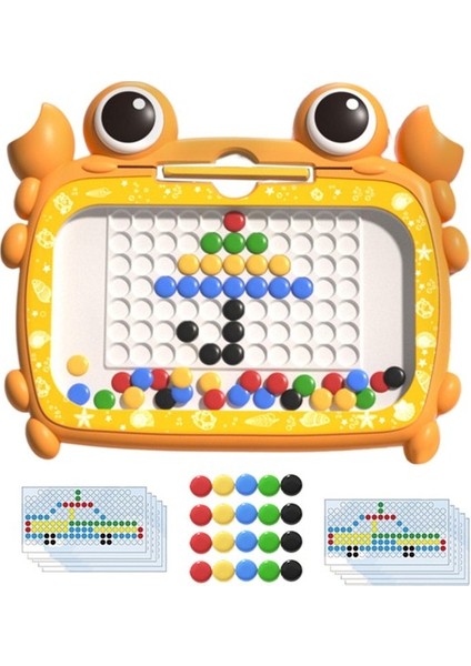 Büyük Doodle Board Çocuklar Toddler Için Tahta Çizim 4 Yaşındaki Parti 50 Boncuk Turuncu (Yurt Dışından)