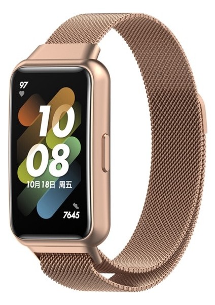 Huawei Band 7 Gold Için Milan Manyetik Saat Bandı (Yurt Dışından)